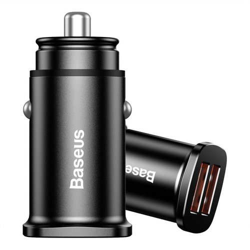  Baseus Quick Car Charger Dual USB 3.0A Universal Black 