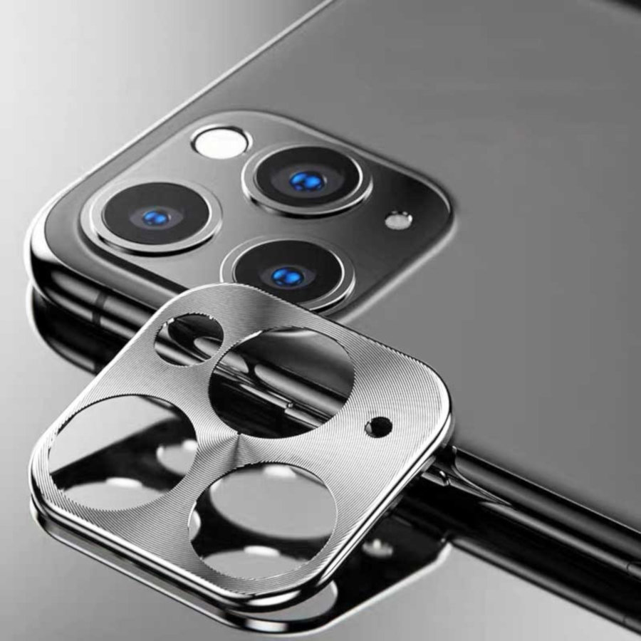 Metalowa osłona obiektywu aparatu Apple iPhone 11 Pro (5,8) / 11 Pro Max (6,5) Srebrna