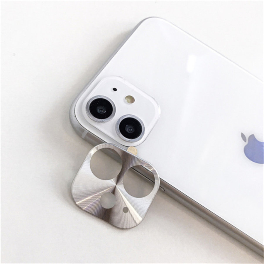 Metallkamera Objektivschutz Apple iPhone 11 (6.1) Silber