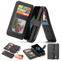 2 in 1 Zipper Wallet for iPhone 11 Black