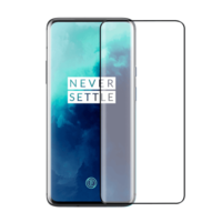 Vetro temperato curvo OnePlus 7T Pro nero (mezza colla)