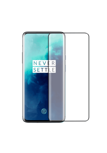  Colorfone Vetro curvo OnePlus 7T Pro nero (mezza colla) 