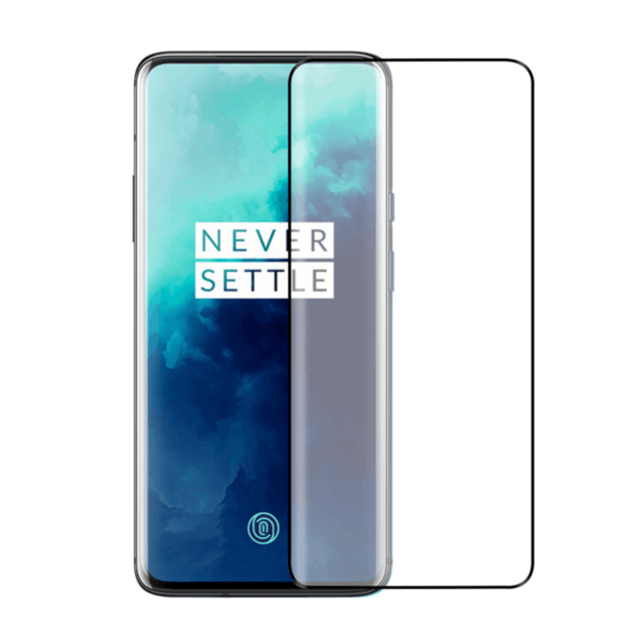 Tempered Glass Curved OnePlus 7T Pro Black (Half Glue)