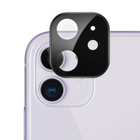 Protecteur d'objectif d'appareil photo en titane + verre trempé iPhone 11 Noir
