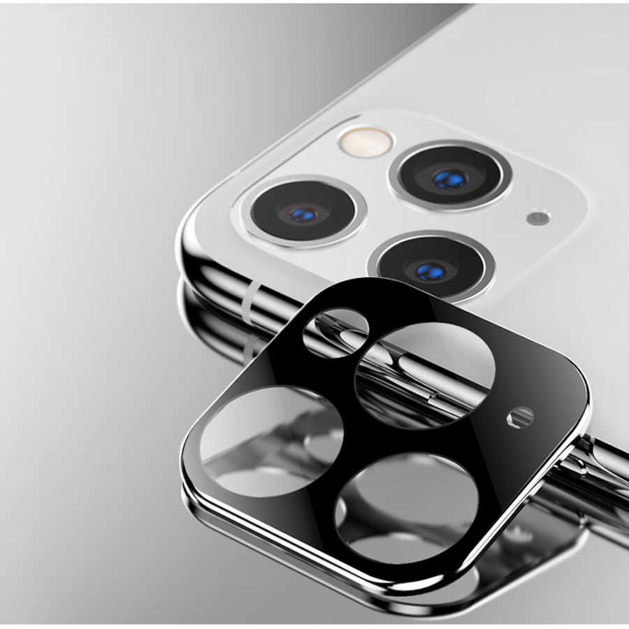 Titanium + Tempered Glass Camera Lens Protector iPhone 11 Pro/11 Pro Max Zilver
