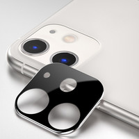 Protezione per obiettivo della fotocamera in titanio + vetro temperato per iPhone 11 argento