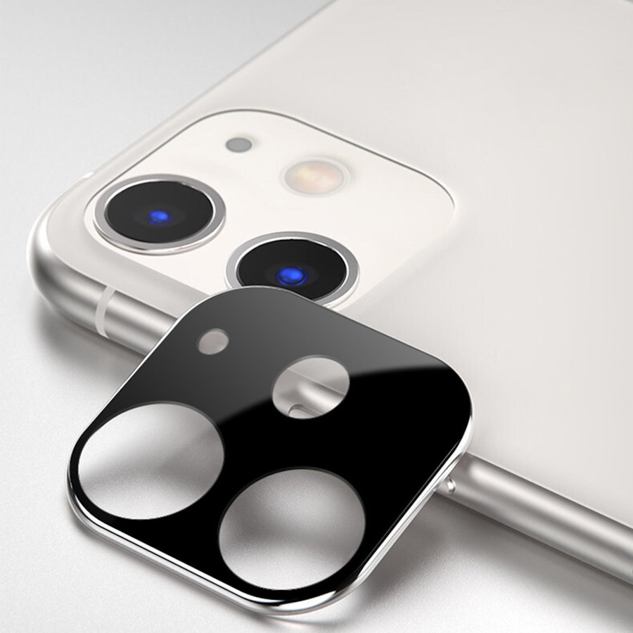Protecteur d'Objectif de Caméra Titane + Verre Trempé iPhone 11 Argent