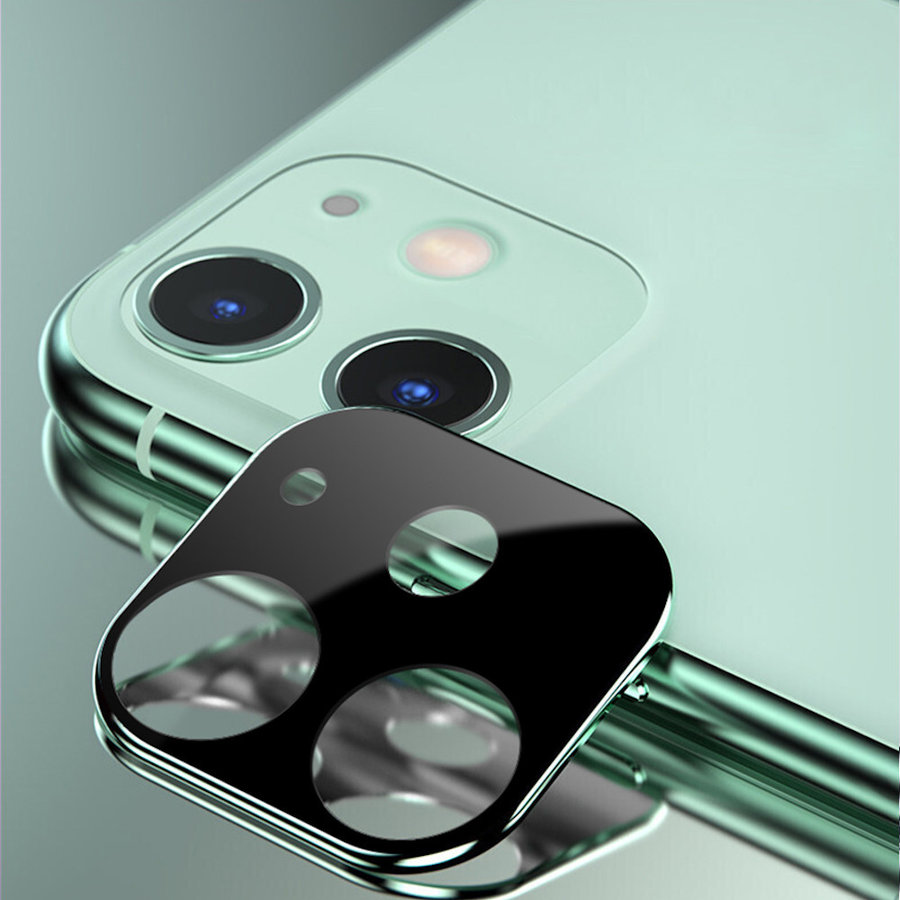 Protecteur d'objectif d'appareil photo en titane + verre trempé iPhone 11 Vert