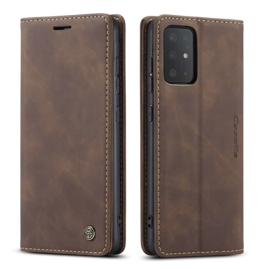 Portefeuille Rétro Slim pour Samsung S20 Ultra Marron