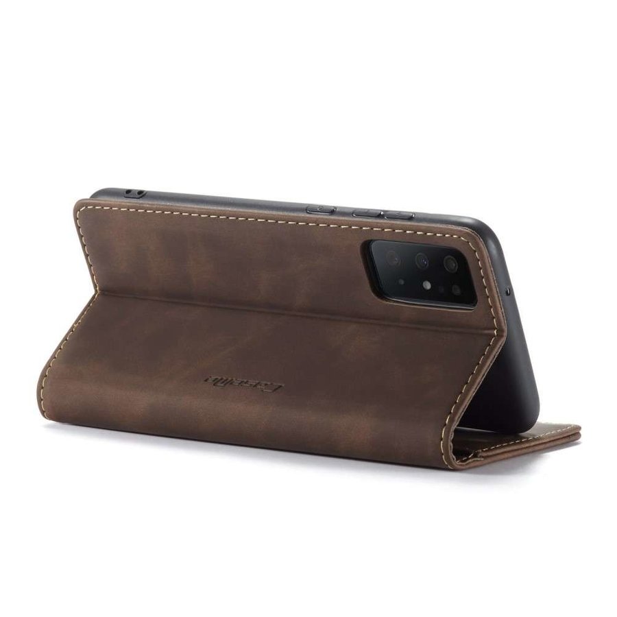 Portefeuille Rétro Slim pour Samsung S20 Ultra Marron