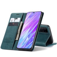 Cartera Retro Delgada para Samsung S20 Ultra Azul