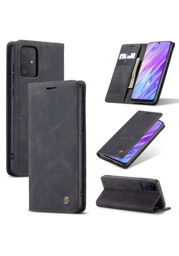  CaseMe Retro Wallet Slim voor S20 Plus Zwart 