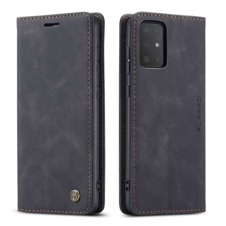 Retro Wallet Slim pour Samsung S20 Plus Noir