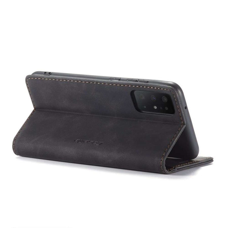 Retro Wallet Slim voor Samsung S20 Plus Zwart