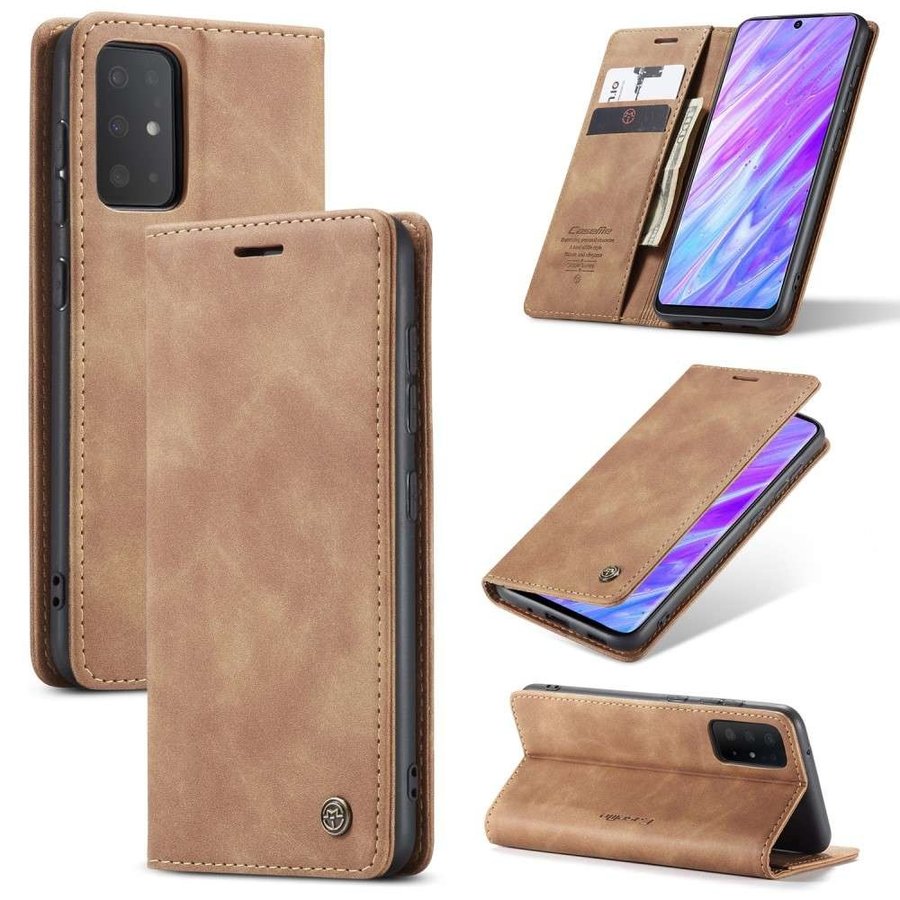 Portefeuille Rétro Slim pour Samsung S20 Plus L. Marron