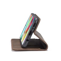 Retro Wallet Slim voor Samsung A71 Bruin