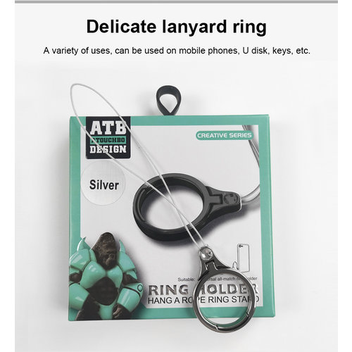  ATB Design Porta anelli in corda nera 