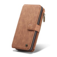 2 in 1 Zipper Wallet for Samsung S20 Ultra Brown