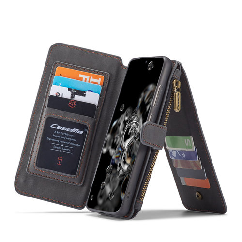  CaseMe 2 in 1 Zipper Wallet voor S20 Ultra Zwart 