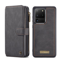 2 in 1 Zipper Wallet voor Samsung S20 Ultra Zwart