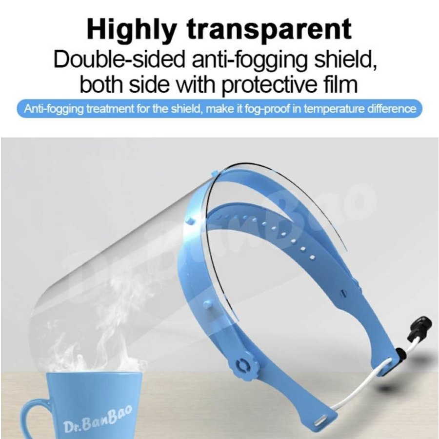 Medical Face shield 1 Holder and 10 screens