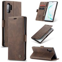 Portefeuille Rétro Slim pour Samsung Note 20 Ultra Marron