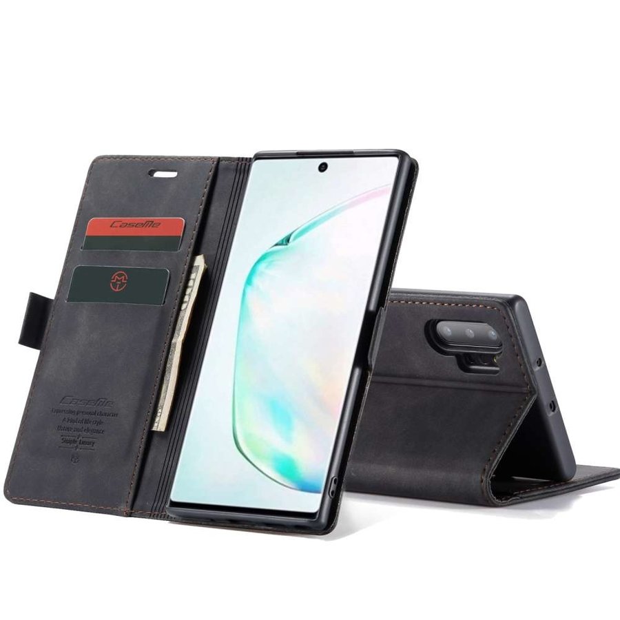 Retro Wallet Slim voor Samsung Note 20 Ultra Zwart