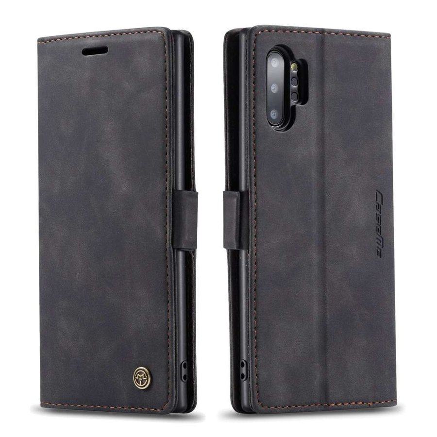 Retro Wallet Slim voor Samsung Note 20 Ultra Zwart