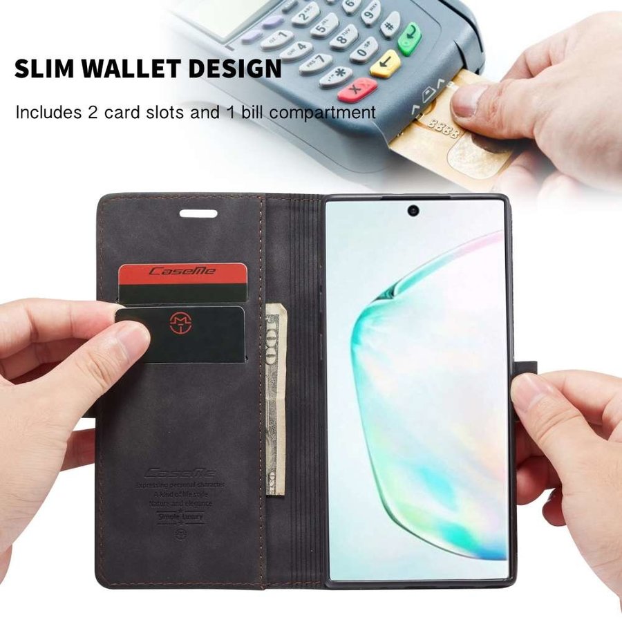 Portafoglio Retro Slim per Samsung Note 20 Ultra Black