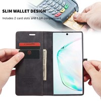 Retro Wallet Slim pour Samsung Note 20 Noir