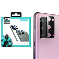 Protector de Lente de Cámara de Titanio + Vidrio Templado Samsung S20 Negro