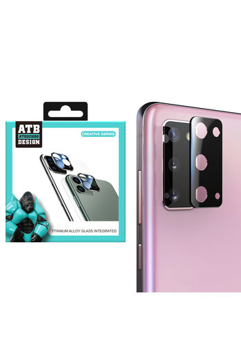  ATB Design Protezione per obiettivo della fotocamera in titanio + vetro temperato S20 nero 