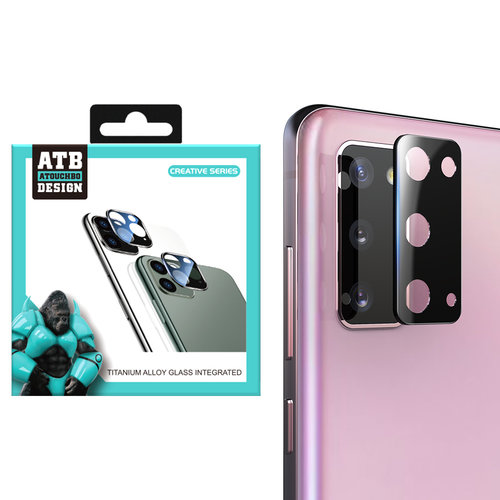  ATB Design Titanium + Tempered Glass Camera Lens Protector S20 Black 