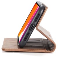 Retro Wallet Slim voor iPhone 12 Mini (5.4") L.Bruin