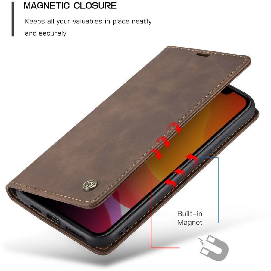 Retro Wallet Slim for iPhone 12 Pro Max (6.7 ") Brown