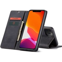 Portafoglio sottile retrò per iPhone 12 Pro Max (6,7 ") nero