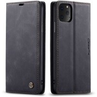 Portafoglio sottile retrò per iPhone 12 Pro Max (6,7 ") nero