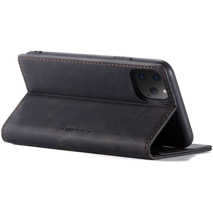 Retro Wallet Slim für iPhone 12 Pro Max (6,7 ") Schwarz