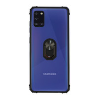 Anello BackCover per Samsung A31 Nero Trasparente