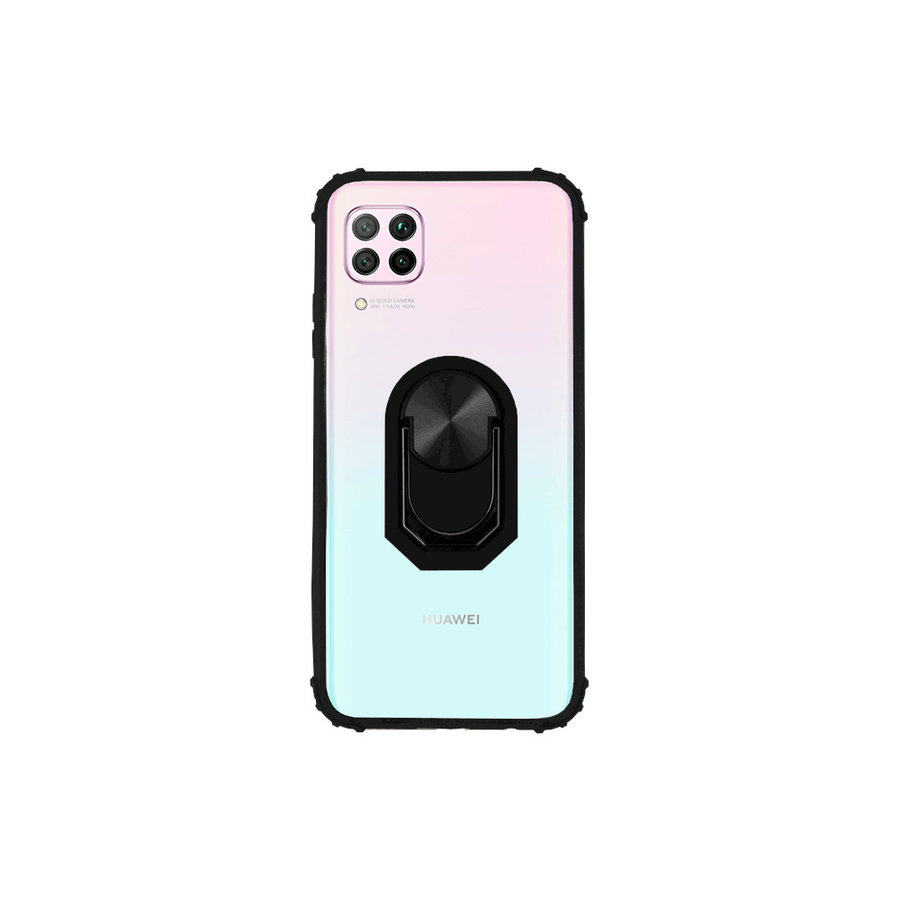 Anneau BackCover pour Huawei P40 Lite Noir Transparent