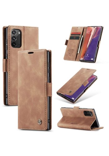  CaseMe Portafoglio Retro Slim per Note 20 L. Marrone 