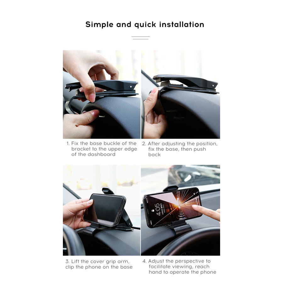 Dashboard Car Holder Black