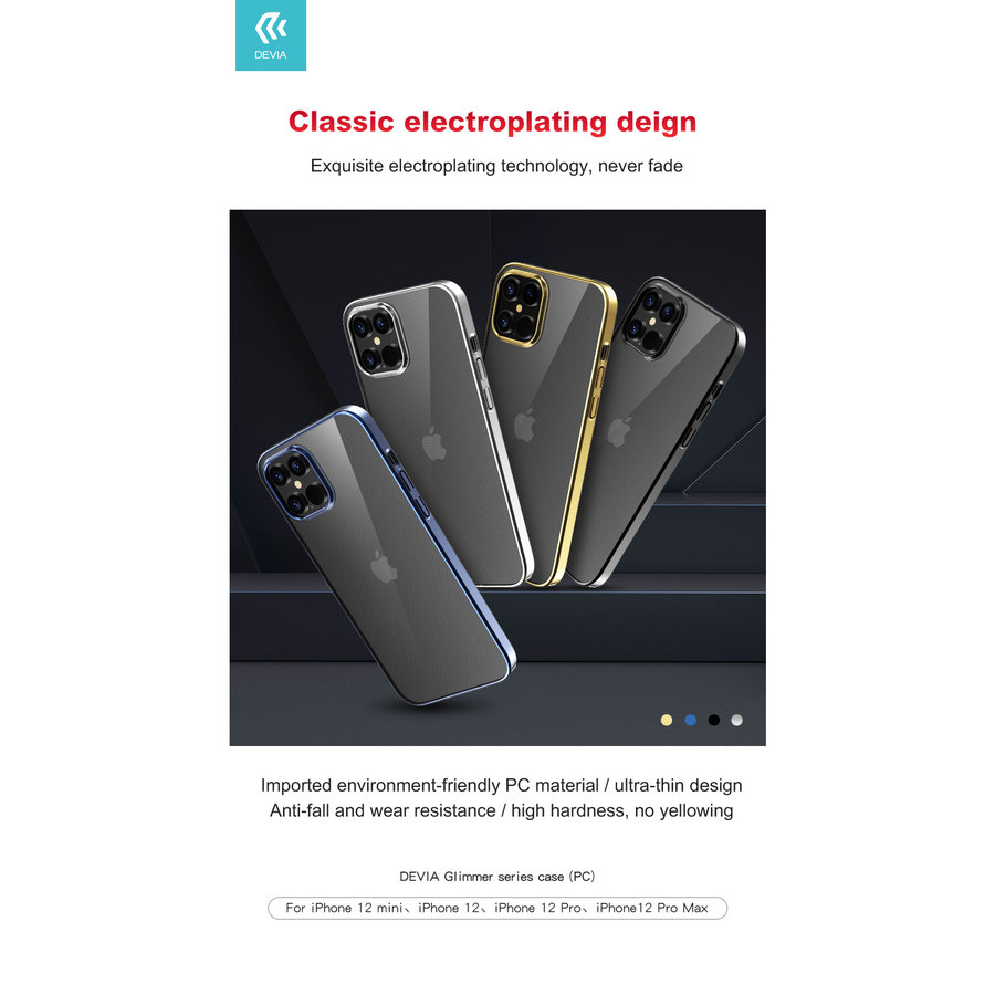 Schimmerhülle Apple iPhone 12 Pro Max 6,7 '' Silber