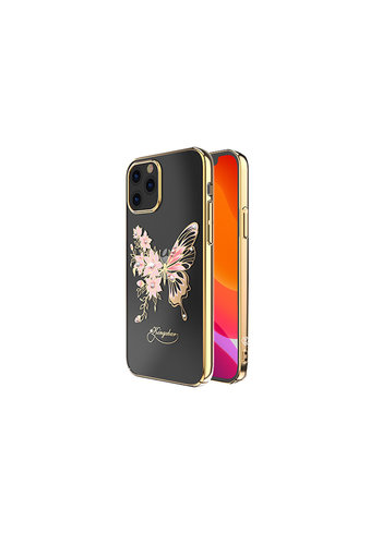  Kingxbar Carcasa trasera mariposa para iPhone 12 mini 5.4 '' Dorado 