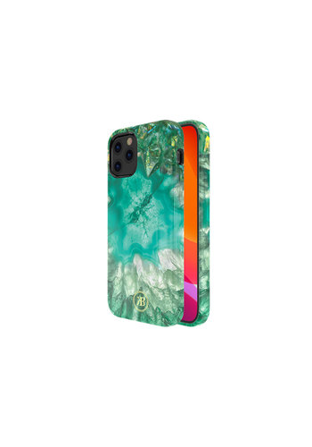  Kingxbar Carcasa trasera de cristal para iPhone 12/12 Pro 6.1 '' Verde 