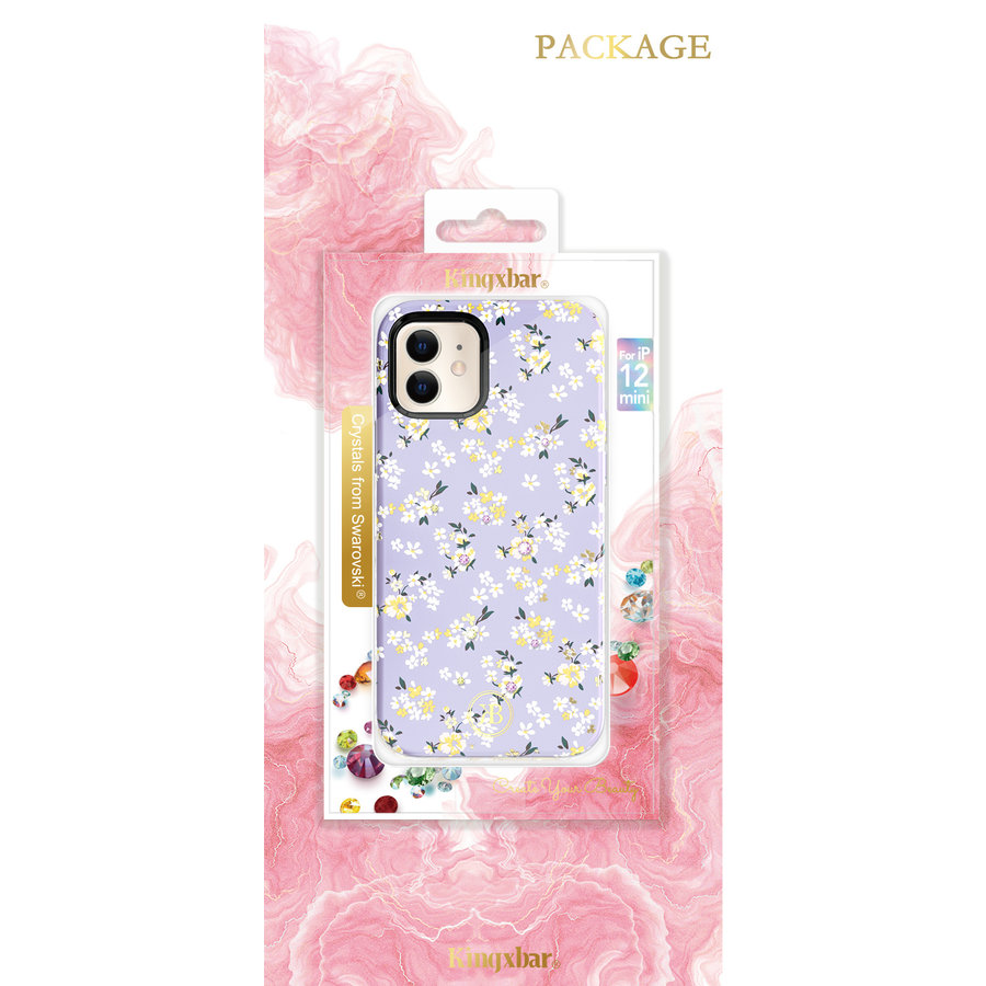 Flower BackCover iPhone 12 Pro Max 6.7'' Blauw