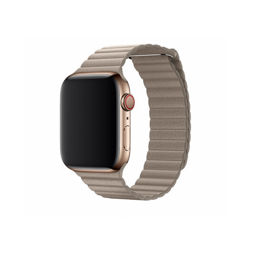  Devia Apple Watch Pasek skórzany 42/44/45/49 mm beżowy 