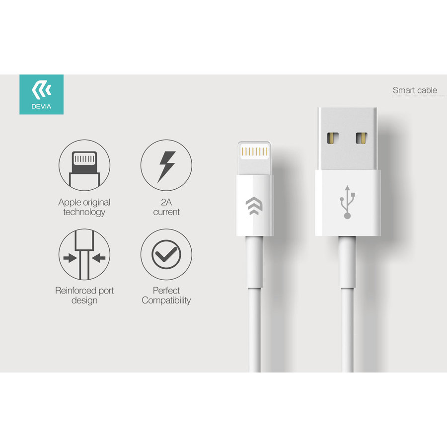 USB zu Apple Lightning Kabel 1M Weiß
