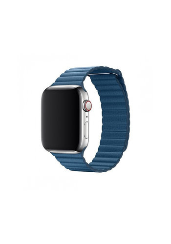 Devia Apple Watch cinturino in pelle 42/44/45/49 mm blu 