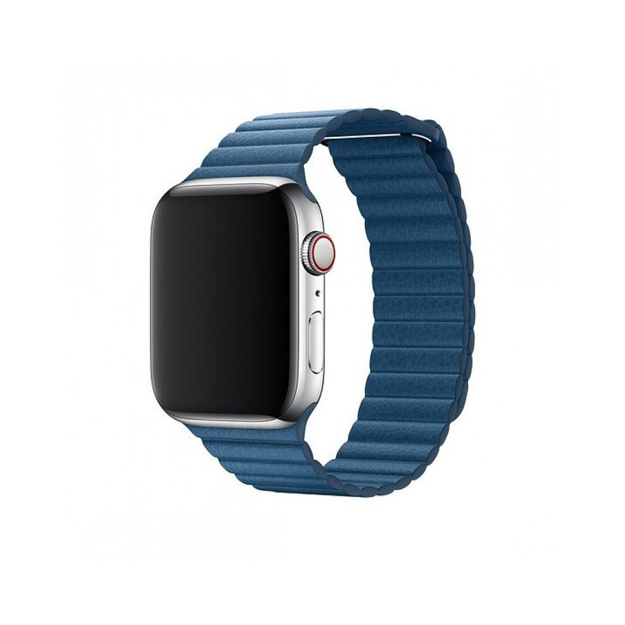 Apple watch Leren Loop 42/44/45/49mm Blauw